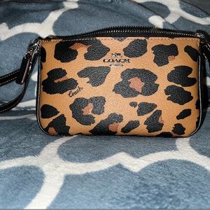 Coach leopard wristlet